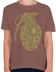 printfashion Gránát - Gyerek póló - Mogyoróbarna (137158)