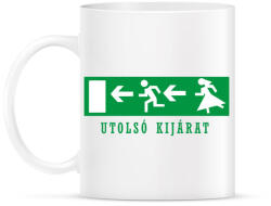 printfashion Utolsó kijárat - Bögre - Fehér (5177626)