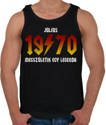 printfashion 1970 július - Legenda születik (ACDC stílus) - Férfi atléta - Fekete (2700774)