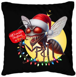 printfashion All I want for Christmas is You! - Vicces karácsonyi szúnyog - Párnahuzat, Díszpárnahuzat - Fekete (15267355)