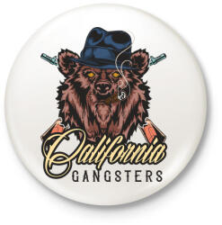 printfashion Medve 06 - California Gangsters - Kitűző, hűtőmágnes - Fehér (4950505)