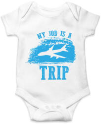 printfashion My job is a trip - Baba Body - Fehér (7689215)