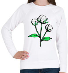 printfashion virág-004 - Női pulóver - Fehér (2323875)