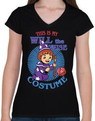 printfashion Will costume - Női V-nyakú póló - Fekete (14534022)