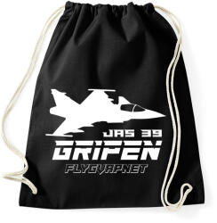 printfashion JAS 39 gripen repülő - Sportzsák, Tornazsák - Fekete (15553448)