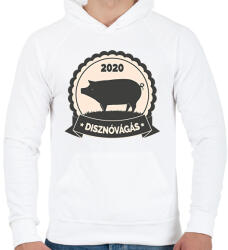 printfashion Disznóvágás - Férfi kapucnis pulóver - Fehér (2153841)