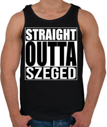 printfashion Straight Outta Sopron - Férfi atléta - Fekete (935149)