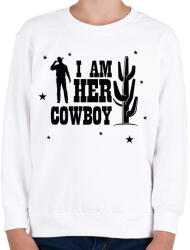 printfashion I'm her cowboy - Gyerek pulóver - Fehér (7507976)