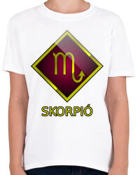 printfashion Skorpió - Gyerek póló - Fehér (5350482)