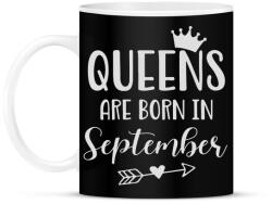 printfashion QUEENS are born in September - Bögre - Fekete (5500957)