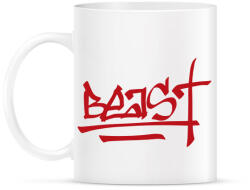 printfashion Beast Design Text Logo - Bögre - Fehér (817905)