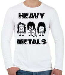 printfashion Heavy metals - vegyjelek - Férfi hosszú ujjú póló - Fehér (11942359)