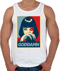 printfashion Goddamnn - Férfi atléta - Fehér (1891563)