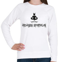 printfashion Ördögi Jóga - Női pulóver - Fehér (2045887)