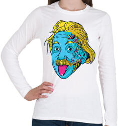 printfashion Einstein - Női hosszú ujjú póló - Fehér (6246960)