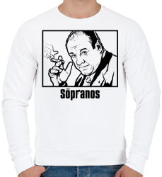 printfashion The Sopranos Tony - Férfi pulóver - Fehér (5430986)