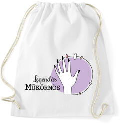 printfashion Legendás műkörmös - Sportzsák, Tornazsák - Fehér (6558809)