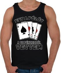 printfashion A te pénzedből - Férfi atléta - Fekete (15560228)