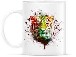 printfashion absztrakt tigris arc - Bögre - Fehér (1683294)