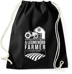 printfashion A legmenőbb farmer - Sportzsák, Tornazsák - Fekete (2166513)