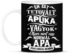 printfashion Tetovált Apuka - Bögre - Fekete (946544)