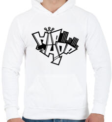printfashion hiphop - Férfi kapucnis pulóver - Fehér (2652527)