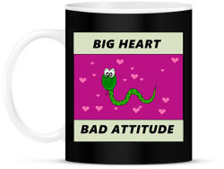 printfashion NAGY SZÍV ROSSZ HOZZÁ ÁLLÁS - Bögre - Fekete (1587899)