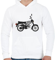 printfashion simson - Férfi kapucnis pulóver - Fehér (4137390)