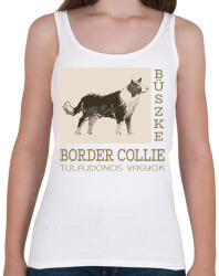 printfashion Büszke tulajdonos - Border collie - Női atléta - Fehér (6302051)