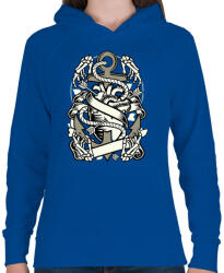 printfashion Örök szerelem - Női kapucnis pulóver - Királykék (115290)