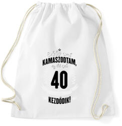 printfashion kamasz-40-black-white - Sportzsák, Tornazsák - Fehér (599838)