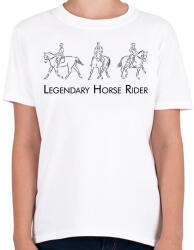 printfashion Legendary Horse Rider - Gyerek póló - Fehér (6322436)