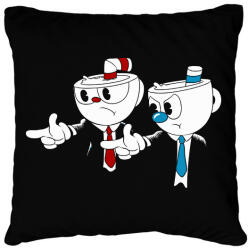 printfashion Cuphead - Pulp Fiction - Párnahuzat, Díszpárnahuzat - Fekete (7017972)