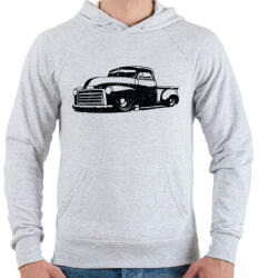 printfashion Pickup Truck - Férfi kapucnis pulóver - Sport szürke (859049)