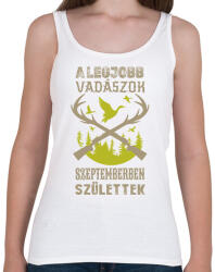 printfashion A legjobb vadászok szeptemberben születtek - Női atléta - Fehér (16332611)
