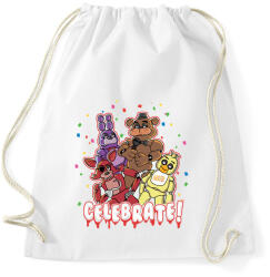 printfashion Five Night At Freddy - Sportzsák, Tornazsák - Fehér (960512)