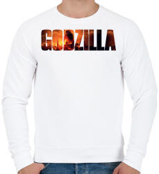 printfashion Godzilla - Férfi pulóver - Fehér (2300526)