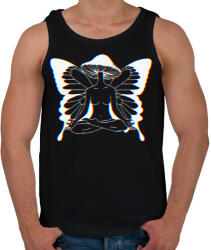 printfashion Hallucinogén pillangó - Férfi atléta - Fekete (15487462)