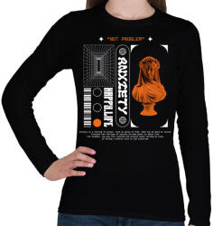printfashion Anxiety - Női hosszú ujjú póló - Fekete (14559170)