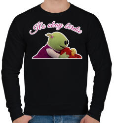 printfashion It's okay birdie - Férfi pulóver - Fekete (16252846)
