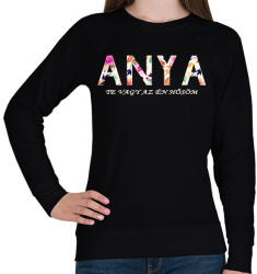 printfashion ANYA - Te vagy az én hősöm! - Női pulóver - Fekete (4812981)