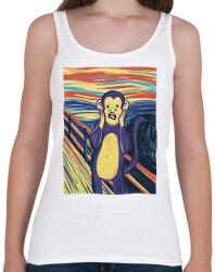printfashion Majom sikoly - Női atléta - Fehér (12754587)
