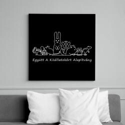 printfashion Együtt A Kisállatokért Alapítvány - Vászonkép - Fekete (13445420)