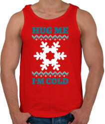 printfashion Hug Me I'm Cold - Férfi atléta - Piros (9548363)