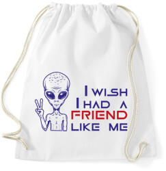 printfashion UFO barát - Sportzsák, Tornazsák - Fehér (6672810)