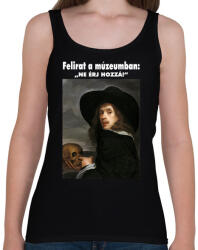 printfashion Ne érj hozzá! - Női atléta - Fekete (5381735)