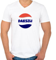 printfashion DAKSZLI - Férfi V-nyakú póló - Fehér (10215884)