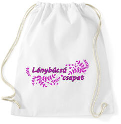 printfashion Lánybúcsú csapat (levélmintás) - Sportzsák, Tornazsák - Fehér (6309500)
