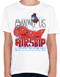 printfashion Among us airship 2021 - Gyerek póló - Fehér (4142491)