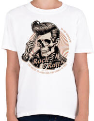printfashion Rock & Roll - Gyerek póló - Fehér (16859220)